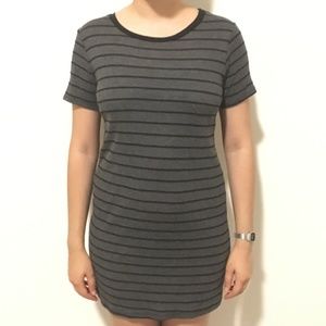 Love Culture Grey Striped Dress